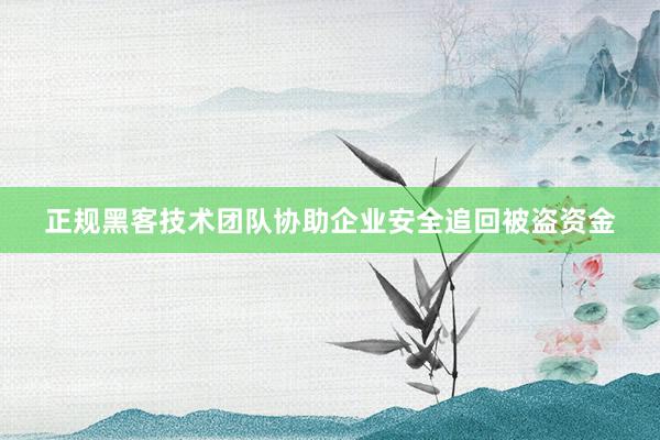 正规黑客技术团队协助企业安全追回被盗资金
