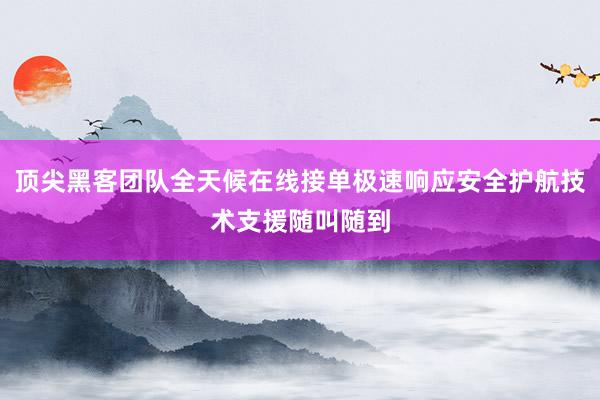 顶尖黑客团队全天候在线接单极速响应安全护航技术支援随叫随到
